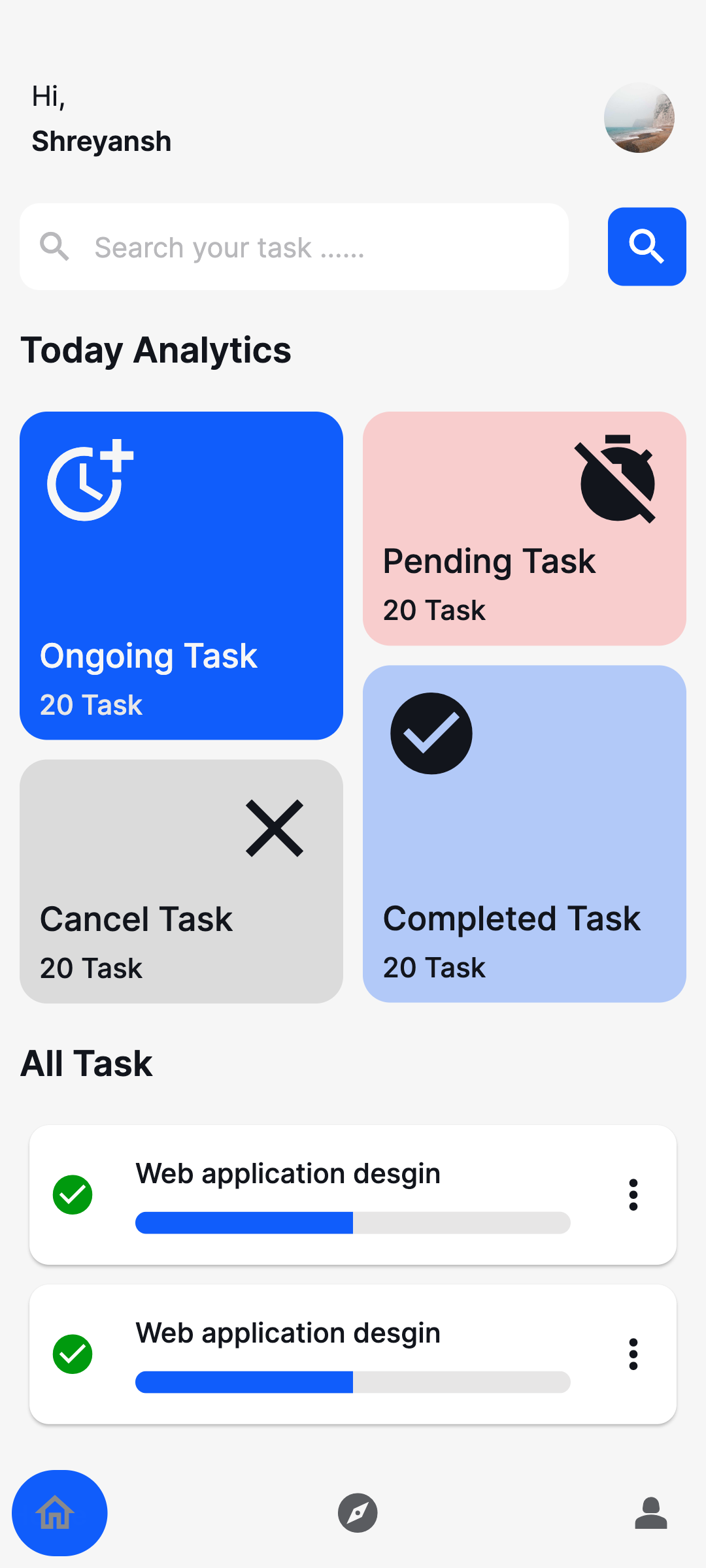 Complete Task Manager App UI