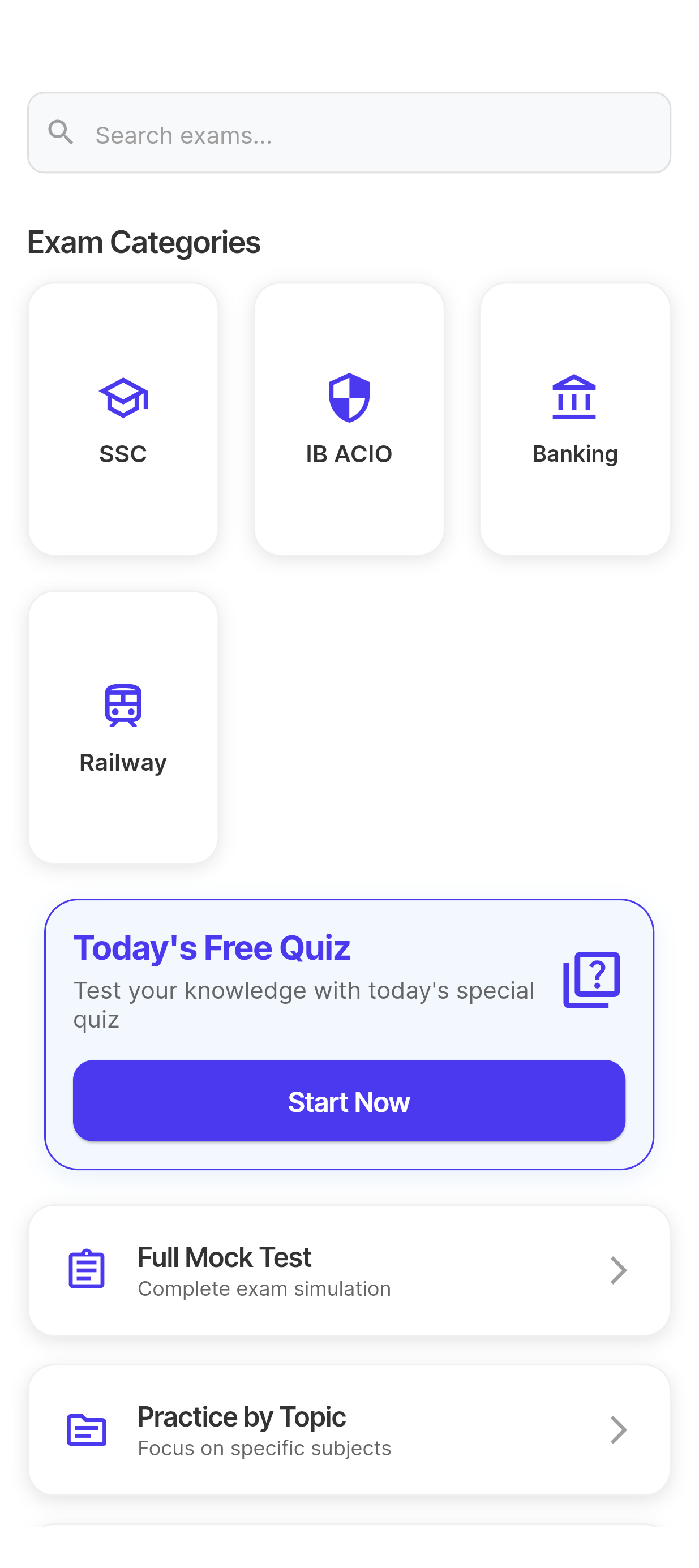 AbhyasApp – Complete Exam Preparation App UI Kit