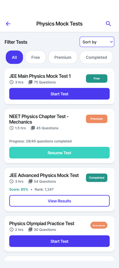 AbhyasApp – Complete Exam Preparation App UI Kit
